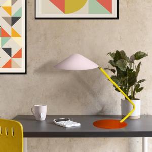 Lampe  bureau metal Alt.35cm multicoldorado Pantalla: rosa