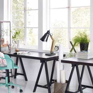 Lampe  bureau metal Alt.66cm grisPantalla: antracita