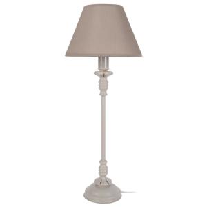 Lampe de chevet  metal Alt.62cm taupePantalla: taupe