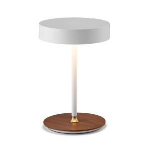 Lampe rechargeable en métal blanc d :12cm