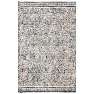Lana bohemio marfil/carbón alfombra 120 x 180