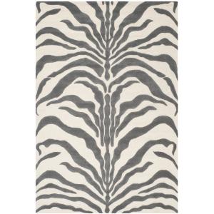 Lana cebra neutral/gris alfombra 185 x 275