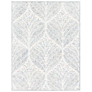 Lana floral marfil/azul alfombra 245 x 305