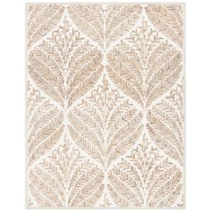 Lana floral marfil/marrón alfombra 185 x 275