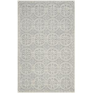 Lana medallón gris/neutral alfombra 150 x 245