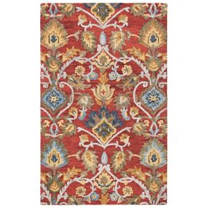 Lana tradicional rojo/multicolor alfombra 120 x 180