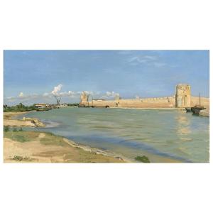 Las Murallas de Aigues Mortes - Frédéric Bazille - cm. 50x9…