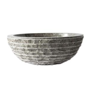 Lavabo con pedestal de mármol negro