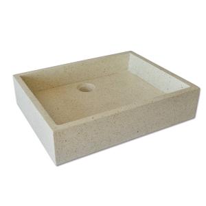 Lavabo independiente en Terrazzo crema