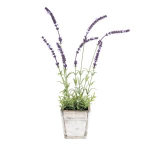 Lavanda en maceta artificial morada y verde h40