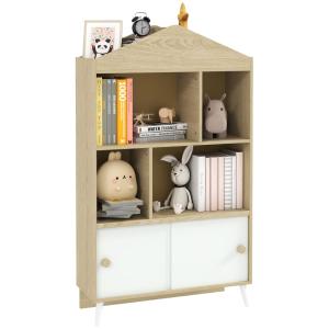 Librería infantil 80x30x140.5 cm blanco y natural