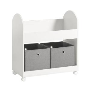 Librería infantil con 2 cestas mdf blanco