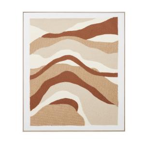 Lienzo abstracto en terracota y beige 100 x 120