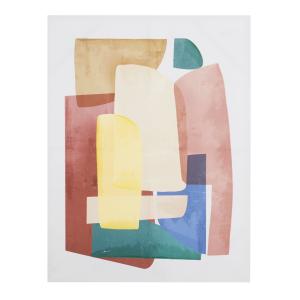 Lienzo con estampado abstracto multicolor 90 x 120