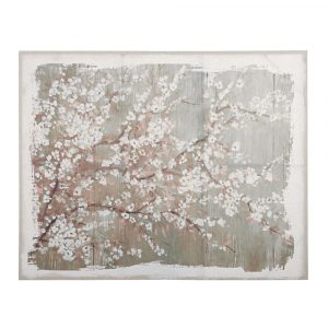 Lienzo de lino con estampado floral 152x122