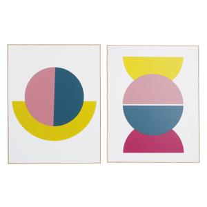 Lienzo díptico abstracto multicolor 143 x 92