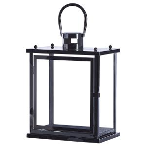 Linterna acero inoxidable 34 cm negro