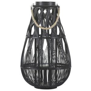 Linterna  Bambú 56 cm Negro