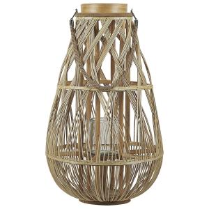 Linterna madera de bambú 56 cm natural
