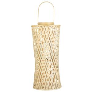 Linterna madera de bambú 58 cm natural