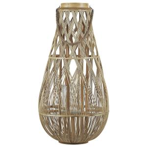 Linterna madera de bambú 77 cm natural