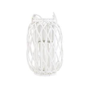 Linterna  Madera de sauce 40 cm Blanco