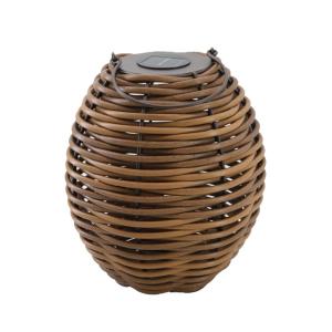 Linterna solar recargable marrón  h33cm