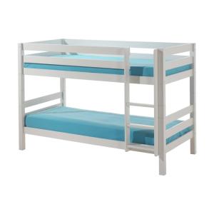Lit superposé 90x200 hauteur 140 cm sommier inclus blanc