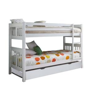 Litera   cama elevable madera blanca 90x190cm