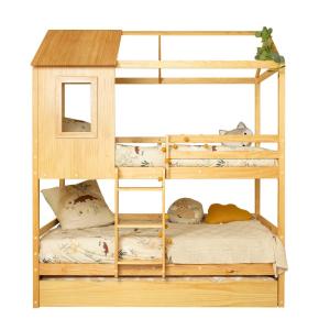 Litera   cama elevable madera pino  90x190/90x190cm