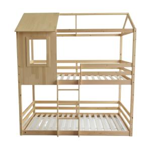 Litera Montessori casita divisible madera beige 90x190/90x1…