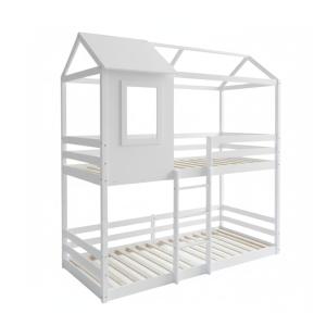 Litera Montessori casita divisible madera blanco 90x190/90x…