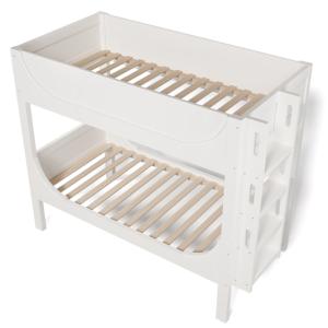 Litera separable con escalera de madera 90x200 cm, blanco