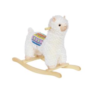 Llama mecedora para niños, blanco