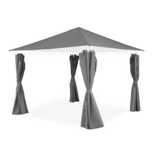 Lona de techo   cortinas para pergola elusa 3x3m, gris