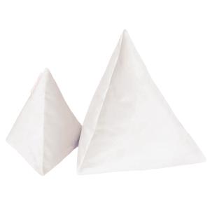 Lote 2 pirámide de terciopelo blanco