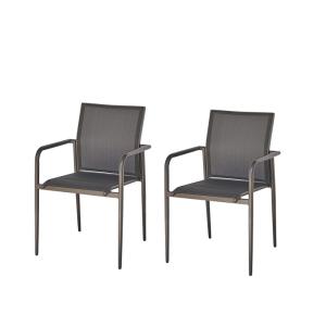 Lote de 2 sillones de aluminio gris