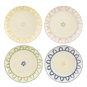 Lote de 4 platos de desayuno de gres d21