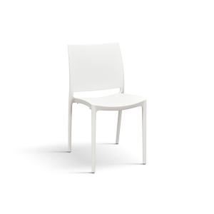 Lote de 4 sillas de polipropileno blanco