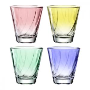 Lote de 4 vasos de colores 215ml