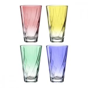 Lote de 4 vasos de colores 300ml