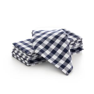Lote de  6 servilletas tela algodón azul marino 45x45 cm