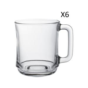 Lote de 6 - taza transparente de 31cl en vidrio templado re…