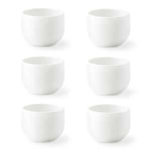 Lote de 6 tazas de espresso porcelana blanco