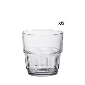 Lote de 6 - vaso agua apilable vidrio resistente 20 cl tran…