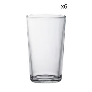 Lote de 6 - vaso agua de vidrio resistente 20 cl transparen…