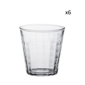 Lote de 6 - vaso agua de vidrio resistente 22cl transparente