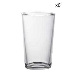 Lote de 6 - vaso agua de vidrio resistente 28 cl transparen…