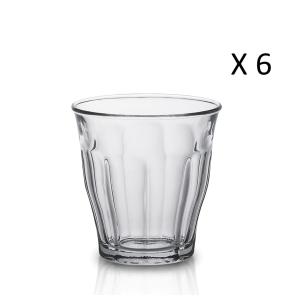 Lote de 6 - vaso de agua transparente 31cl en vidrio resist…