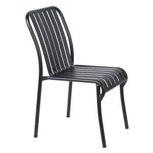 Lote de dos sillas plegables de aluminio negro
